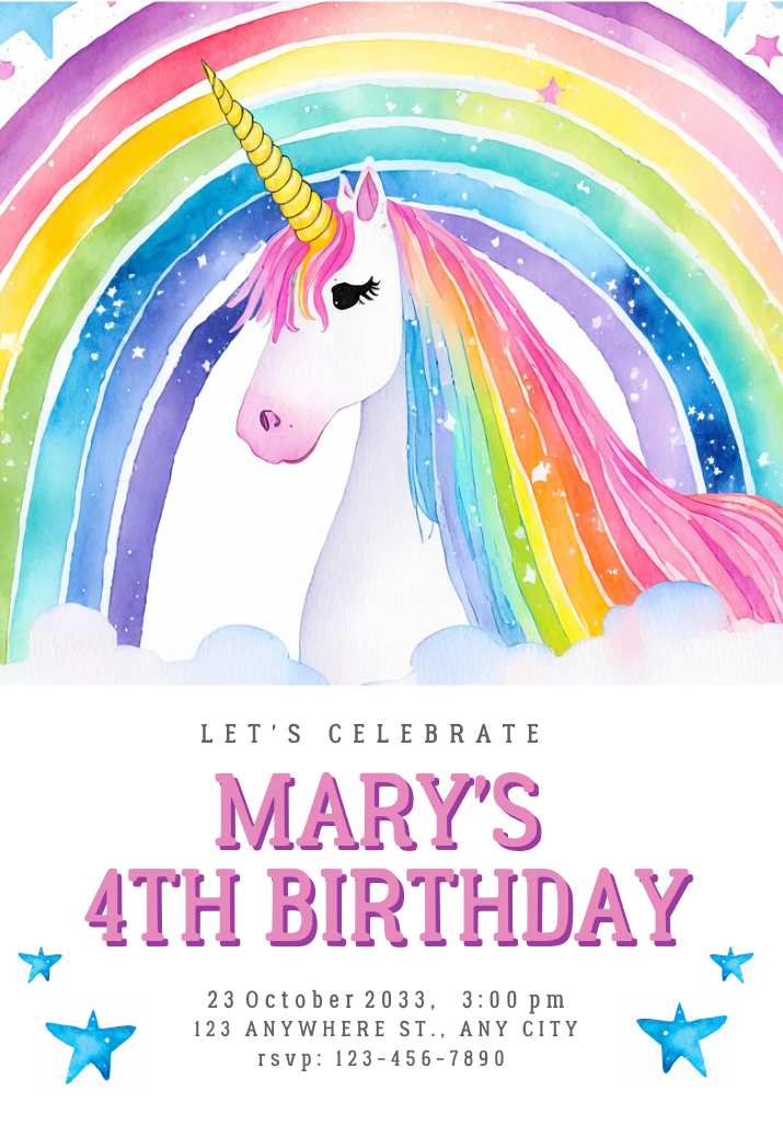 Girls Birthday Invitations